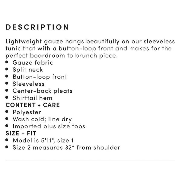 Torrid Harper Light Blue Gauze Button Front Tunic Tank Sz 0X XXL - Picture 11 of 12